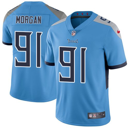 Nike Titans 91 Derrick Morgan Light Blue New 2018 Youth Vapor Untouchable Limited Jersey