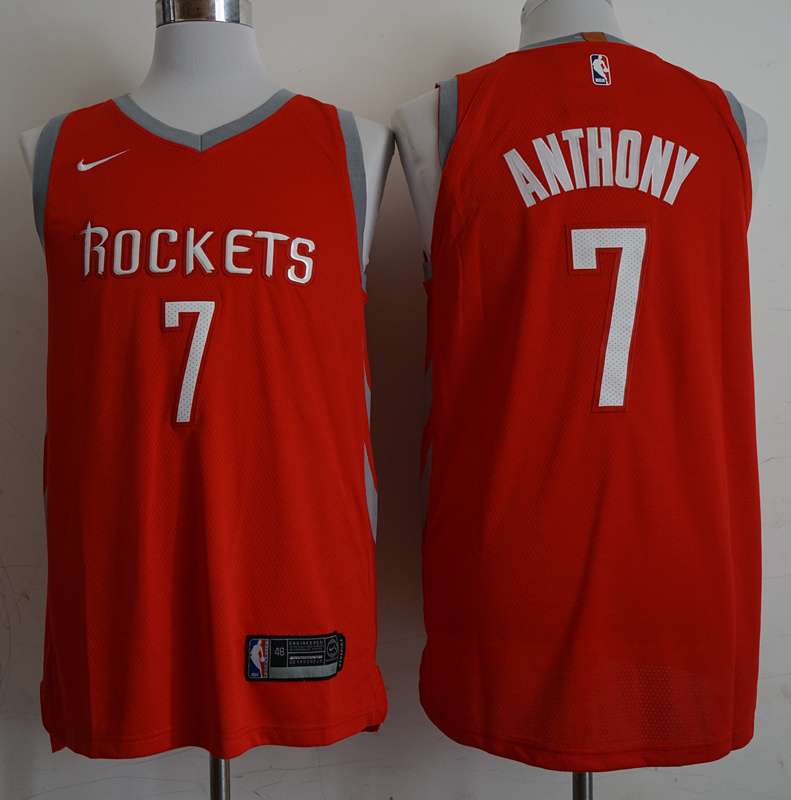 Rockets 7 Carmelo Anthony Red 2018-19 Nike Authentic Jersey