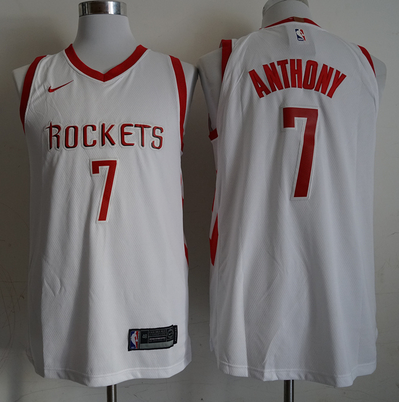 Rockets 7 Carmelo Anthony White 2018-19 Nike Authentic Jersey