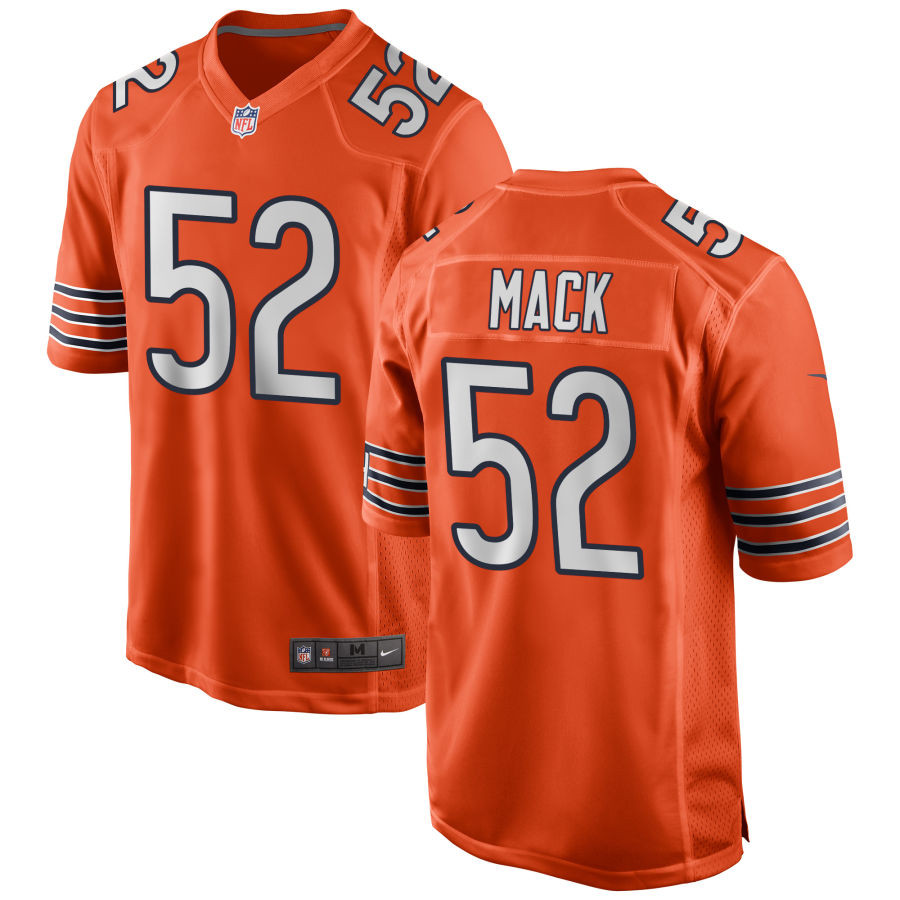 Nike Bears 52 Khalil Mack Orange Alternate Elite Jersey