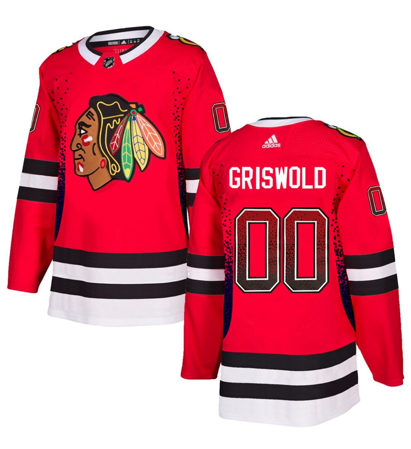 Blackhawks 00 Clark Griswold Red Drift Fashion Adidas Jersey - Click Image to Close