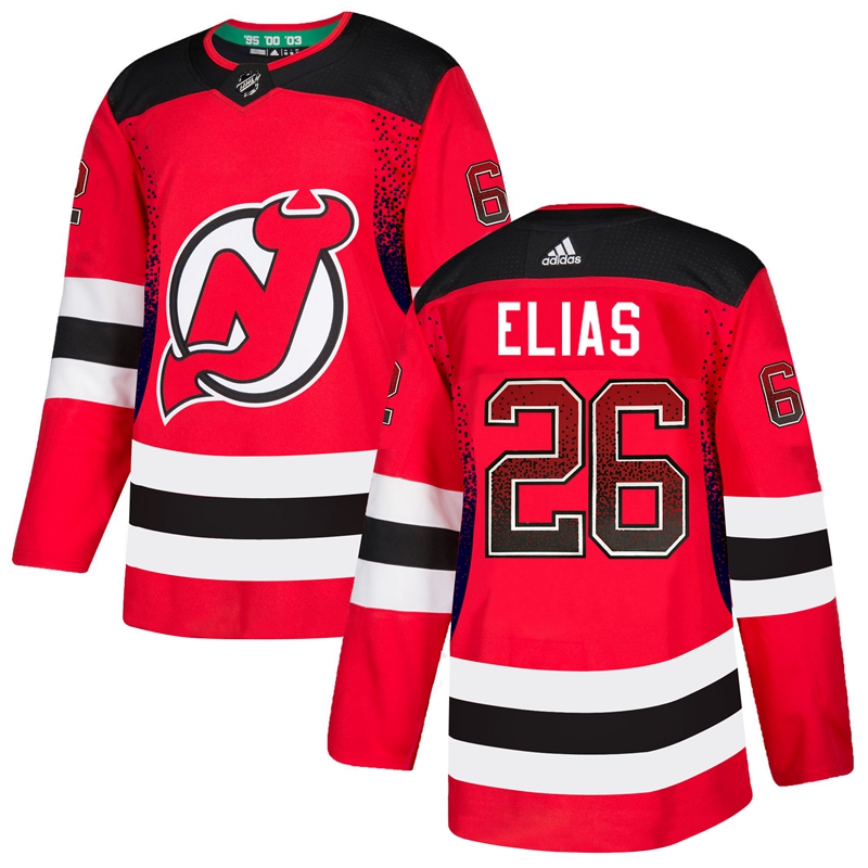 Devils 26 Patrik Elias Red Drift Fashion Adidas Jersey