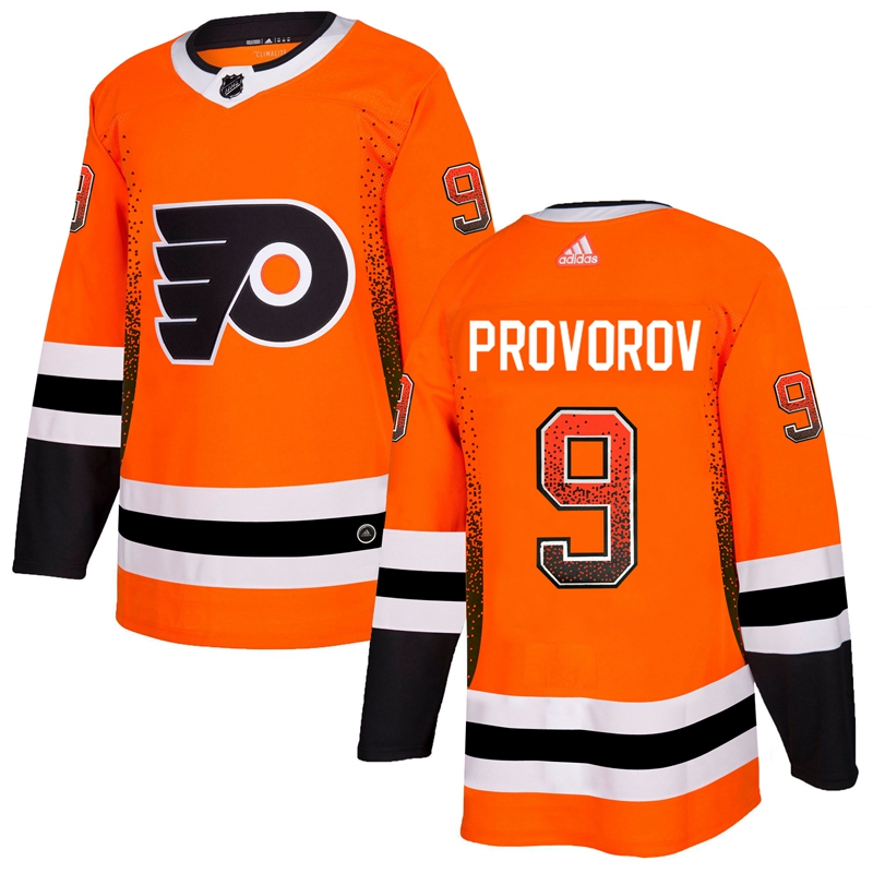 Flyers 9 Ivan Provorov Orange Drift Fashion Adidas Jersey