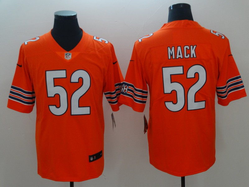 Nike Bears 52 Khalil Mack Orange Alternate Vapor Untouchable Limited Jersey