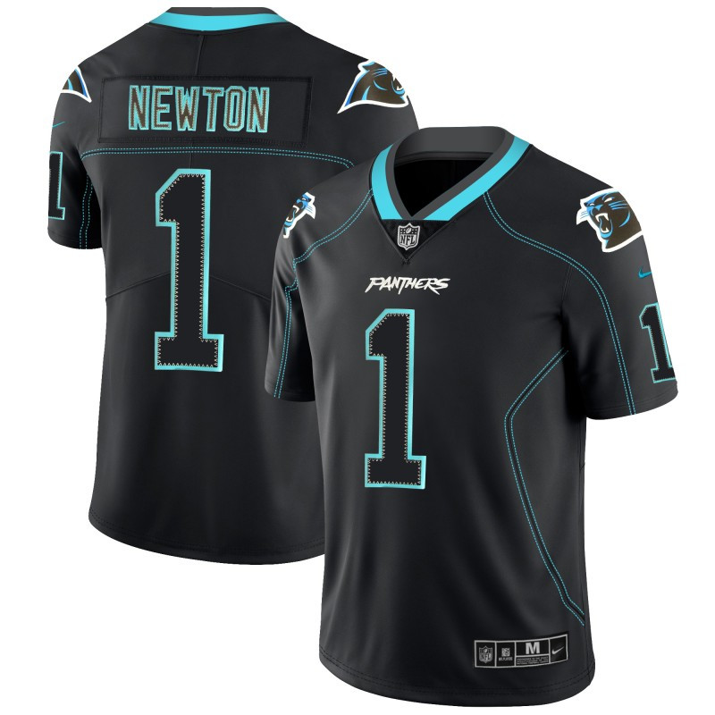 Nike Panthers 1 Cam Newton Black Shadow Legend Limited Jersey