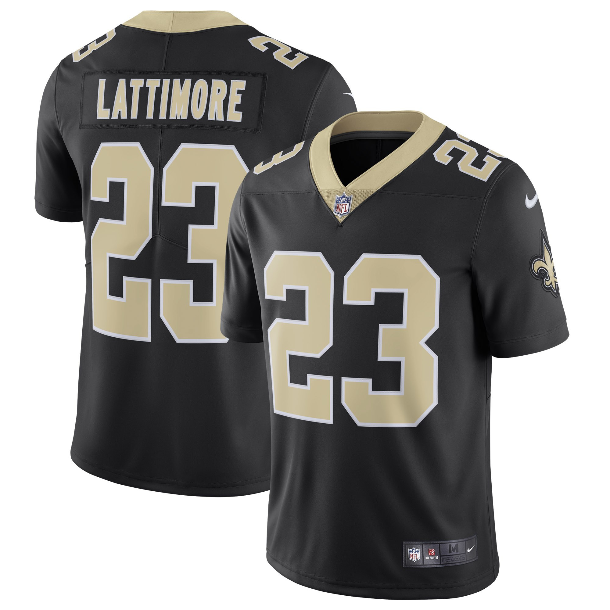 Nike Saints 23 Marshon Lattimore Black Youth Vapor Untouchable Limited Jersey - Click Image to Close