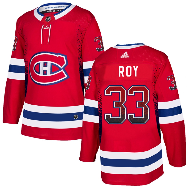 Canadiens 33 Patrick Roy Red Drift Fashion Adidas Jersey