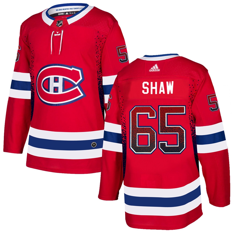 Canadiens 65 Andrew Shaw Red Drift Fashion Adidas Jersey