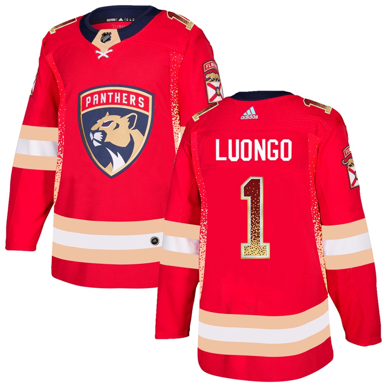 Florida Panthers 1 Roberto Luongo Red Drift Fashion Adidas Jersey