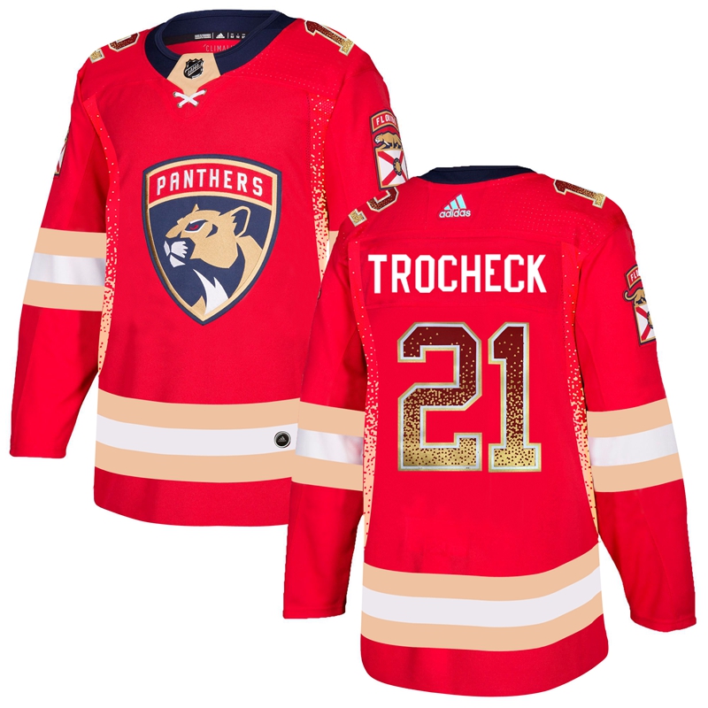 Florida Panthers 21 Vincent Trocheck Red Drift Fashion Adidas Jersey