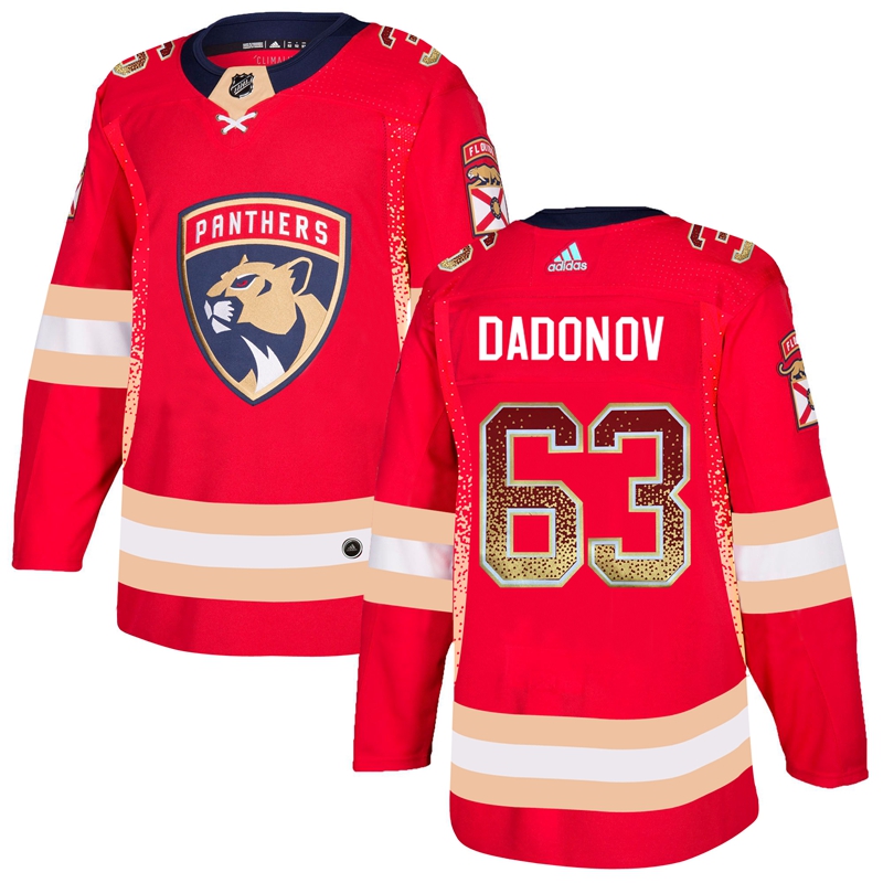 Florida Panthers 63 Evgenii Dadonov Red Drift Fashion Adidas Jersey