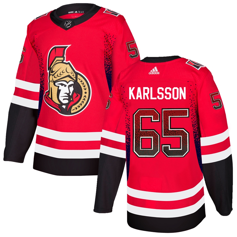 Senators 65 Erik Karlsson Red Drift Fashion Adidas Jersey