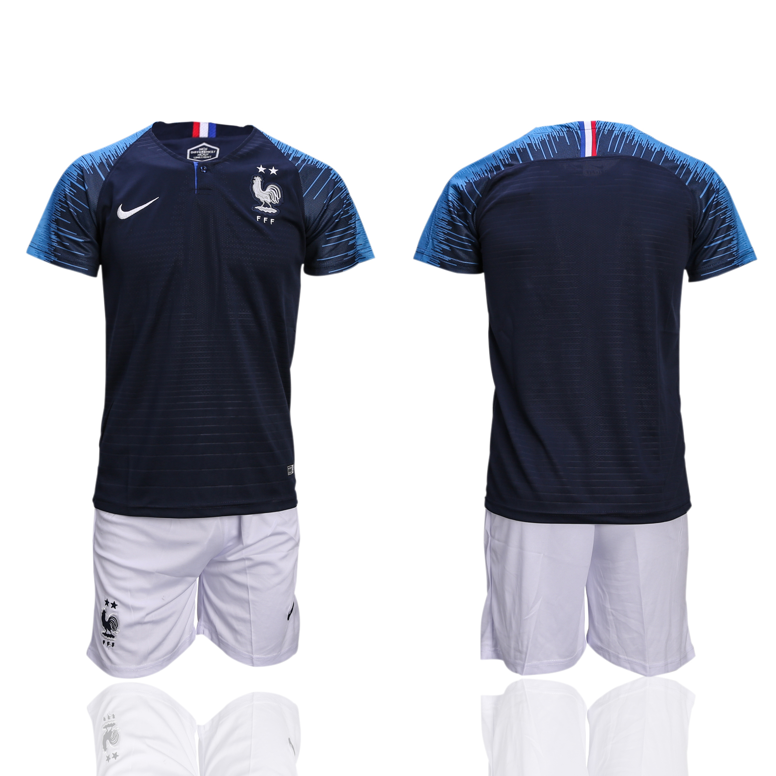 France Home 2-Star 2018 FIFA World Cup Soccer Jersey