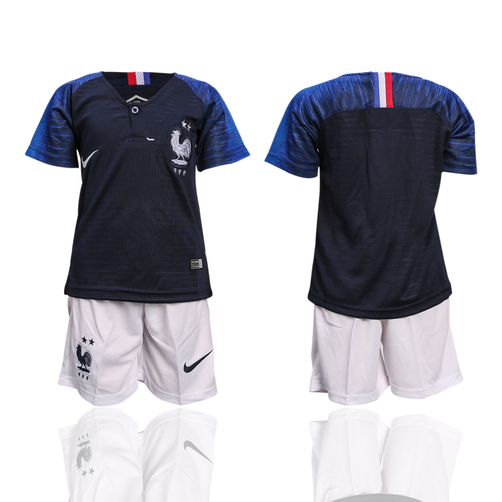 France Home 2-Star Youth 2018 FIFA World Cup Soccer Jersey - Click Image to Close