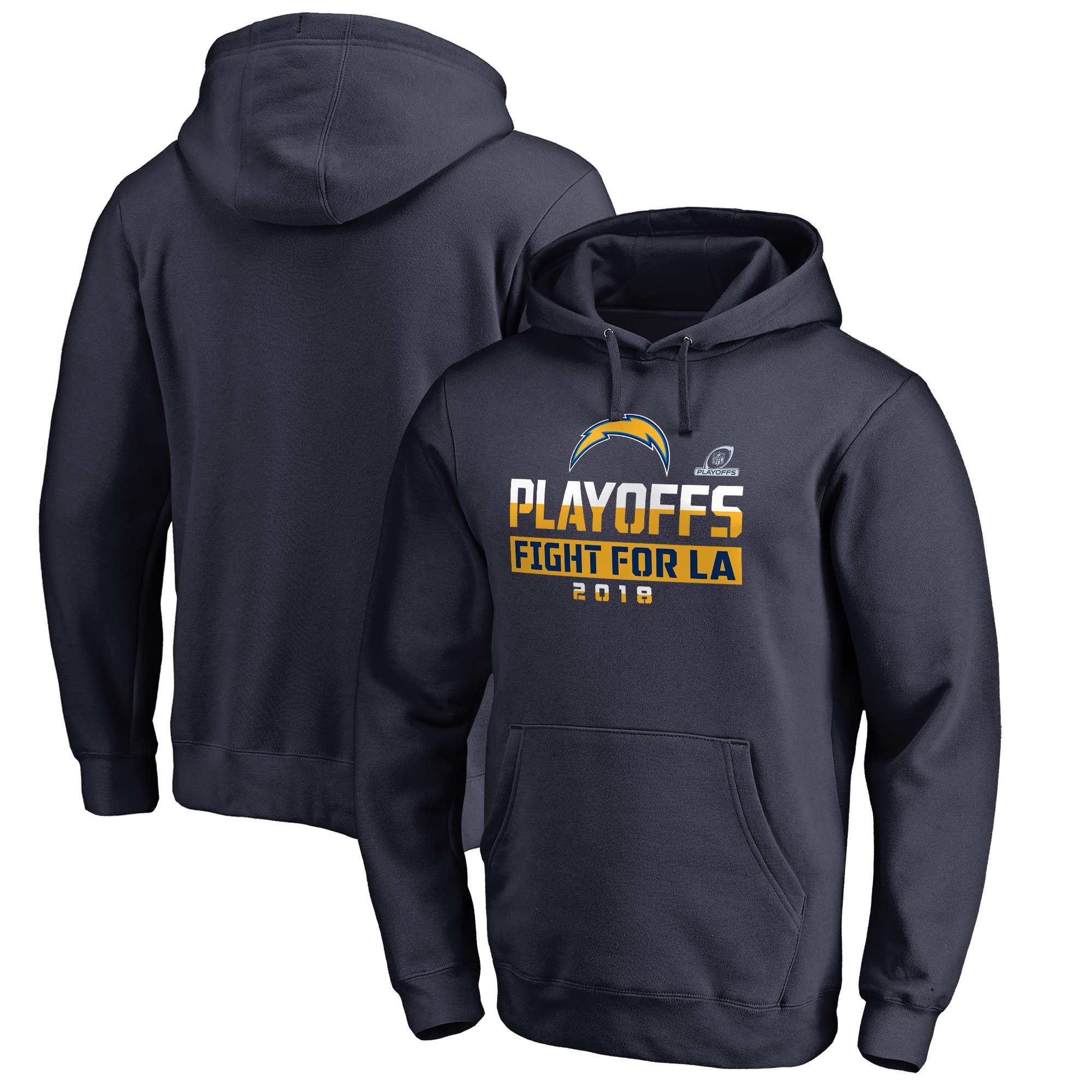 Chargers Navy 2018 NFL Playoffs Fight For LA Men's Pullover Hoodie
