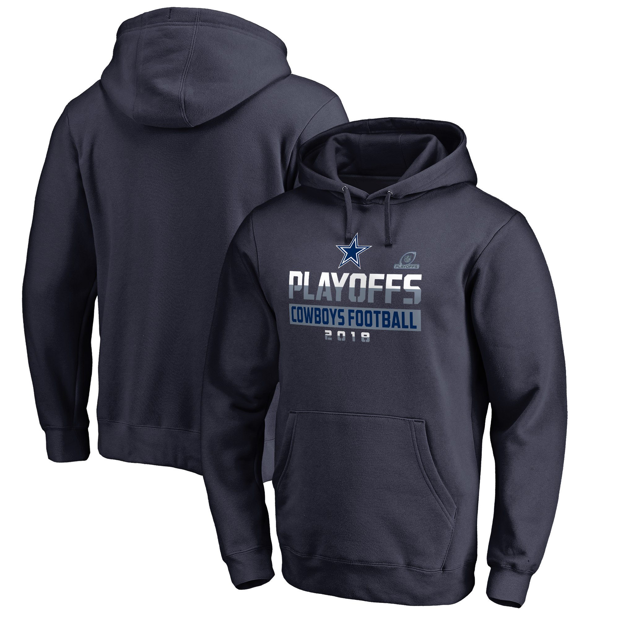 Cowboys Navy 2018 NFL Playoffs Cowboys Football Men's Pullover Hoodie