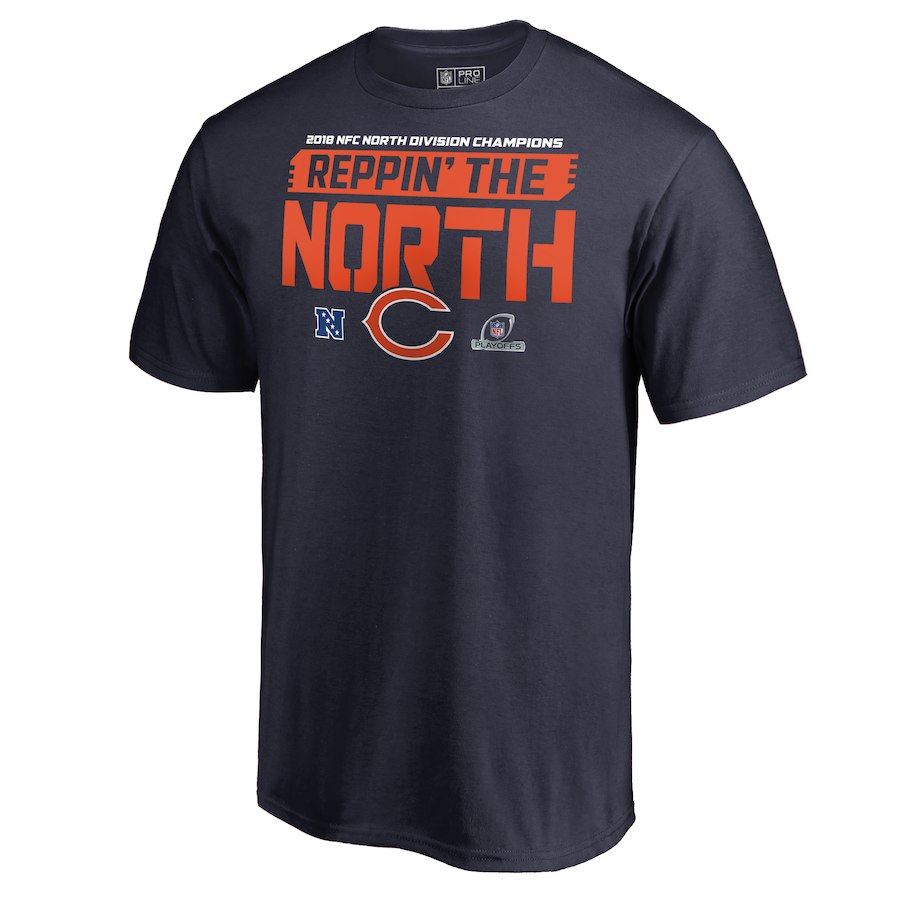 Bears Navy 2018 NFL Playoffs Reppin' The North Men's T-Shirt