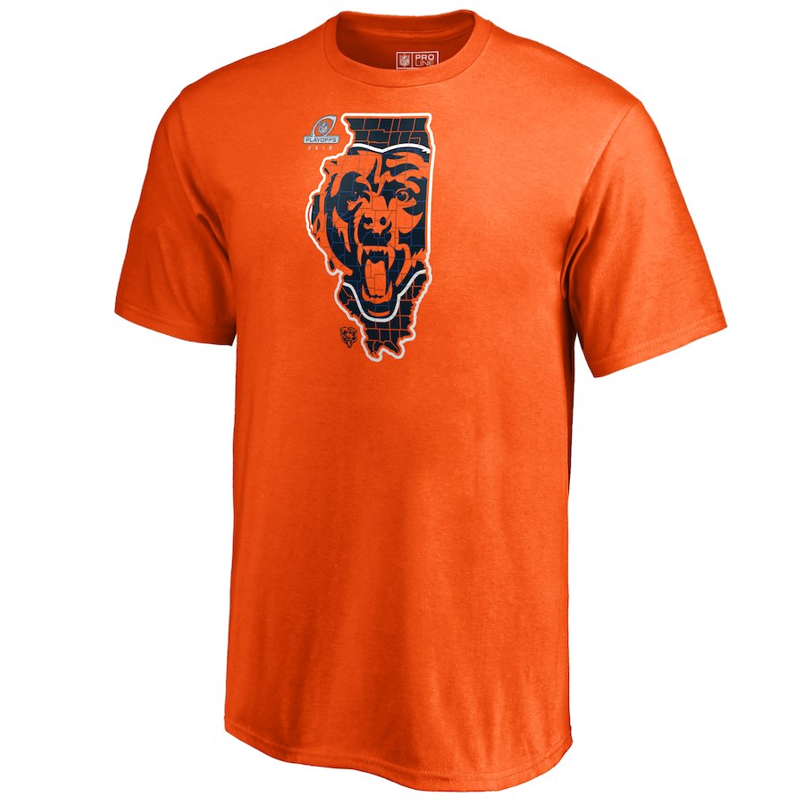 Bears Orange 2018 NFL Playoffs Men's T-Shirt