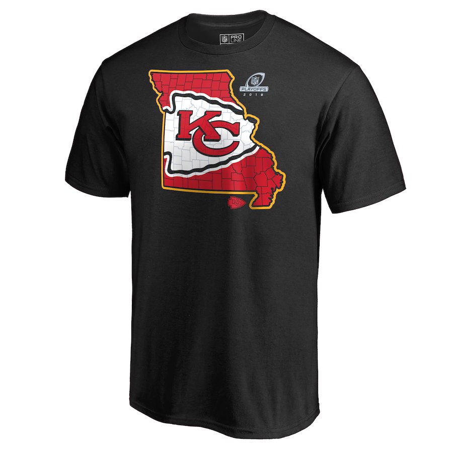 Chiefs Black 2018 NFL Playoffs Men's T-Shirt