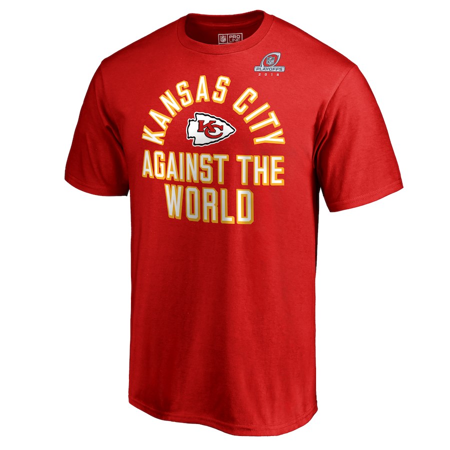 Chiefs Red 2018 NFL Playoffs Against The World Men's T-Shirt