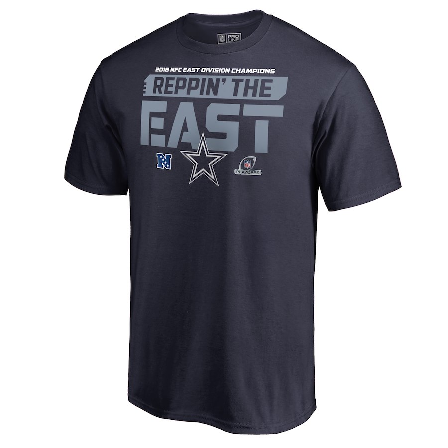 Cowboys Navy 2018 NFL Playoffs Reppin' The East Men's T-Shirt