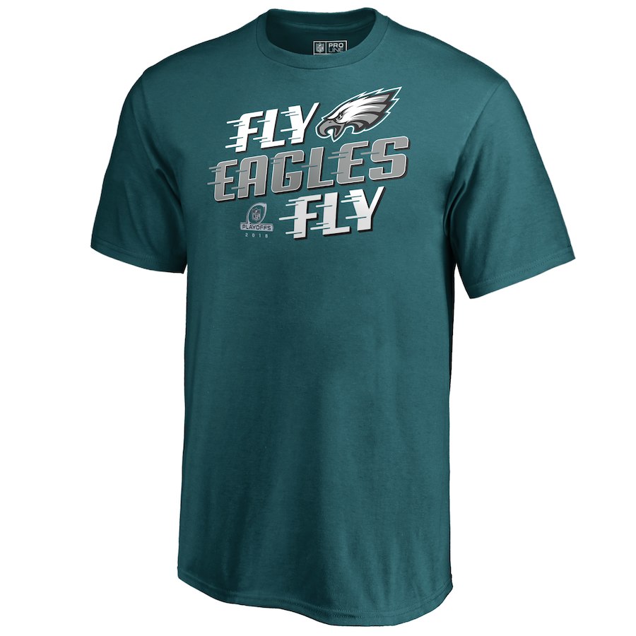 Eagles Green 2018 NFL Playoffs Fly Eagles Fly Men's T-Shirt