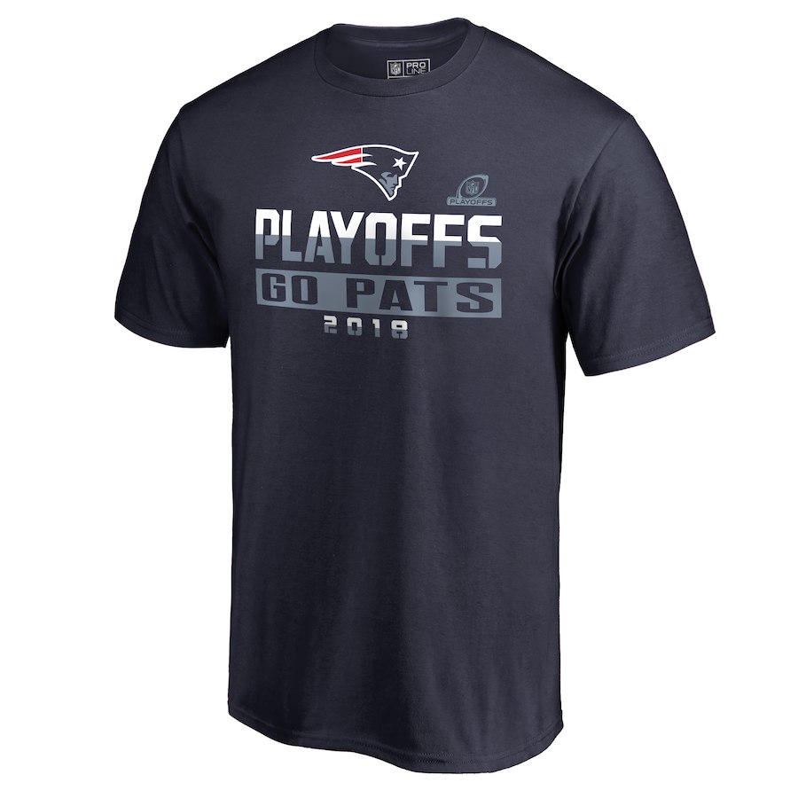 Patriots Navy 2018 NFL Playoffs Go Pats Men's T-Shirt