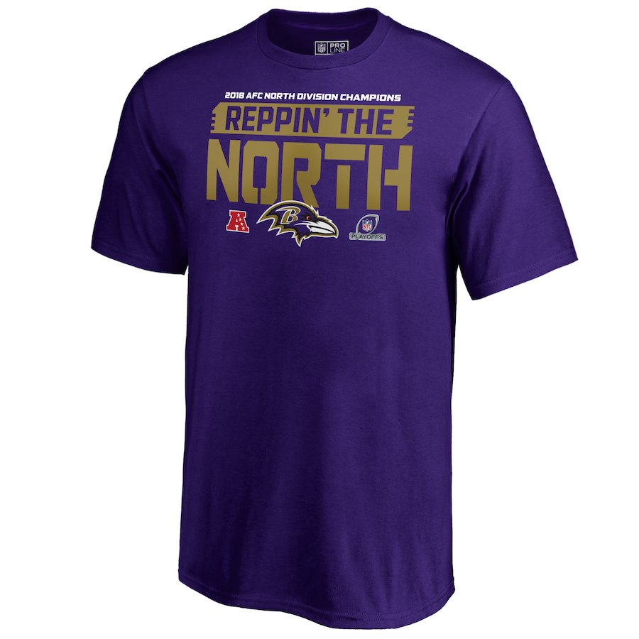 Ravens Purple 2018 NFL Playoffs Reppin' The North Men's T-Shirt