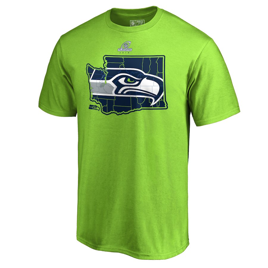 Seahawks Green 2018 NFL Playoffs Men's T-Shirt