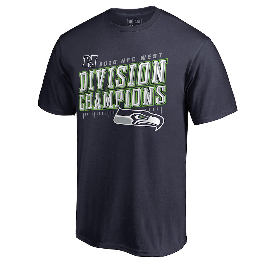 Seahawks Navy 2018 NFL Playoffs Division Champions Men's T-Shirt