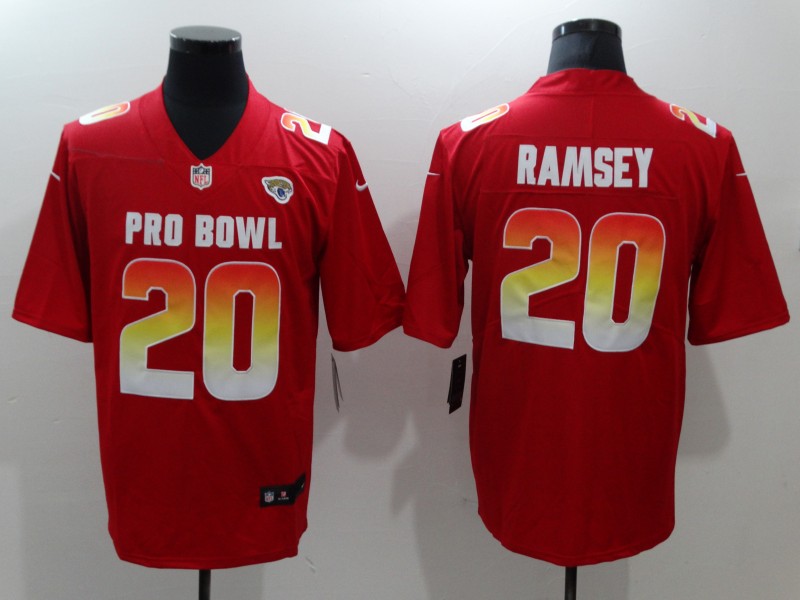 Nike AFC Jaguars 20 Jalen Ramsey Red 2019 Pro Bowl Game Jersey