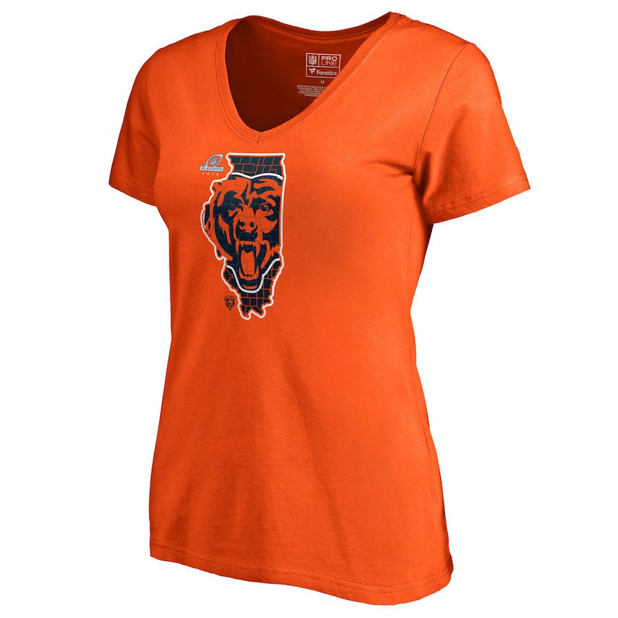 Bears Orange Women's 2018 NFL Playoffs T-Shirt