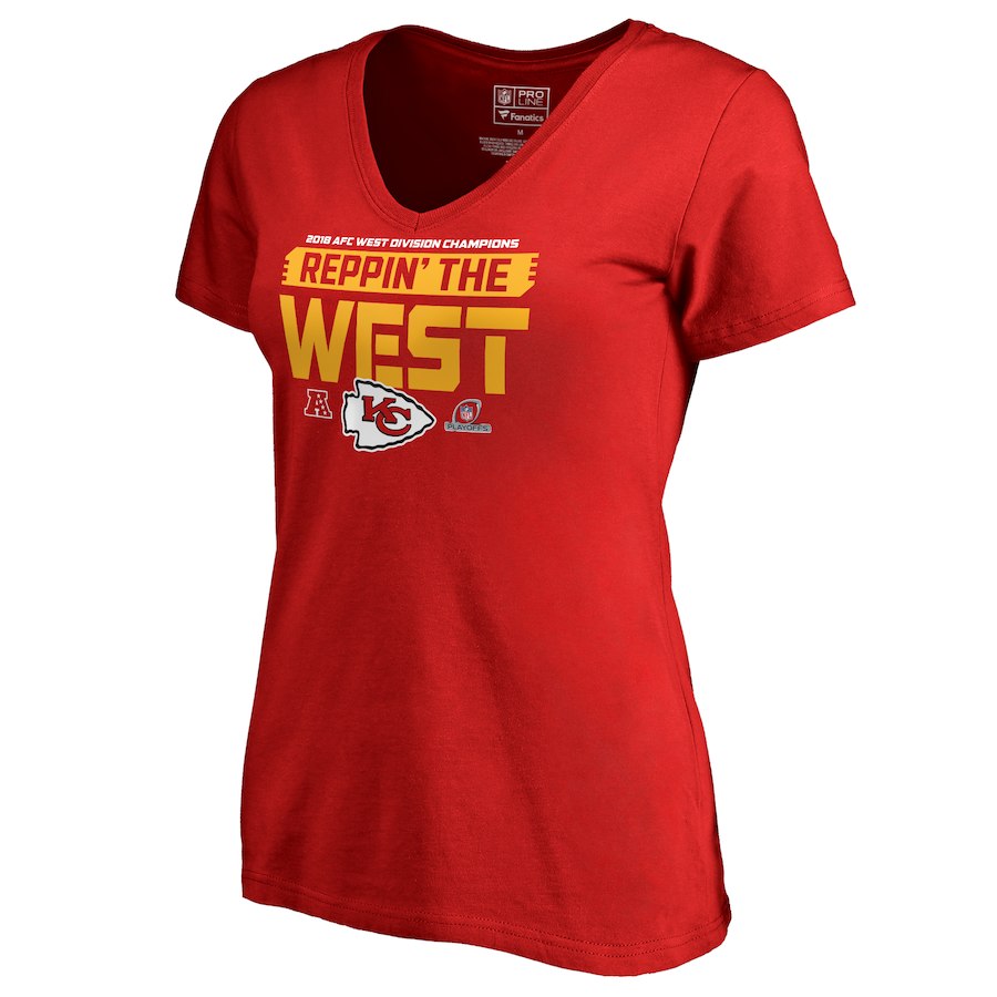 Chiefs Red Women's 2018 NFL Playoffs Reppin' The West T-Shirt