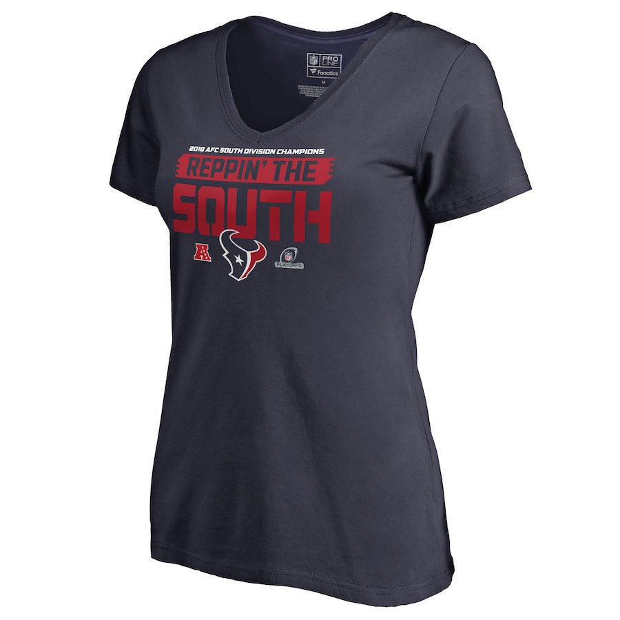 Texans Navy Women's 2018 NFL Playoffs Reppin' The South T-Shirt