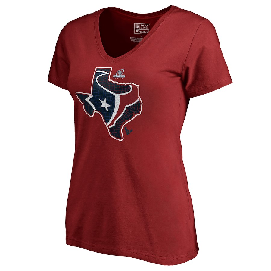 Texans Red Women's 2018 NFL Playoffs T-Shirt