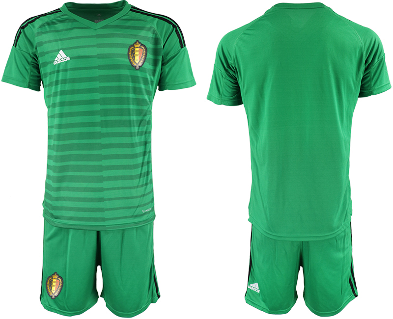 Belgium Green 2018 FIFA World Cup Goalkeeper Soccer Jersey - Click Image to Close