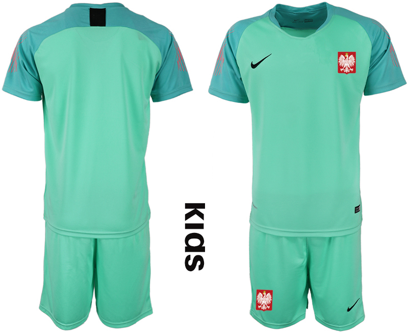 Poland Green Youth 2018 FIFA World Cup Goalkeeper Soccer Jersey