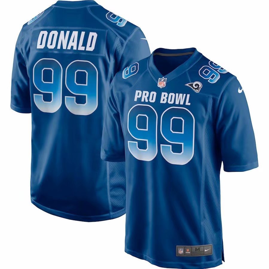 Nike NFC Rams 99 Aaron Donald Royal 2019 Pro Bowl Game Jersey