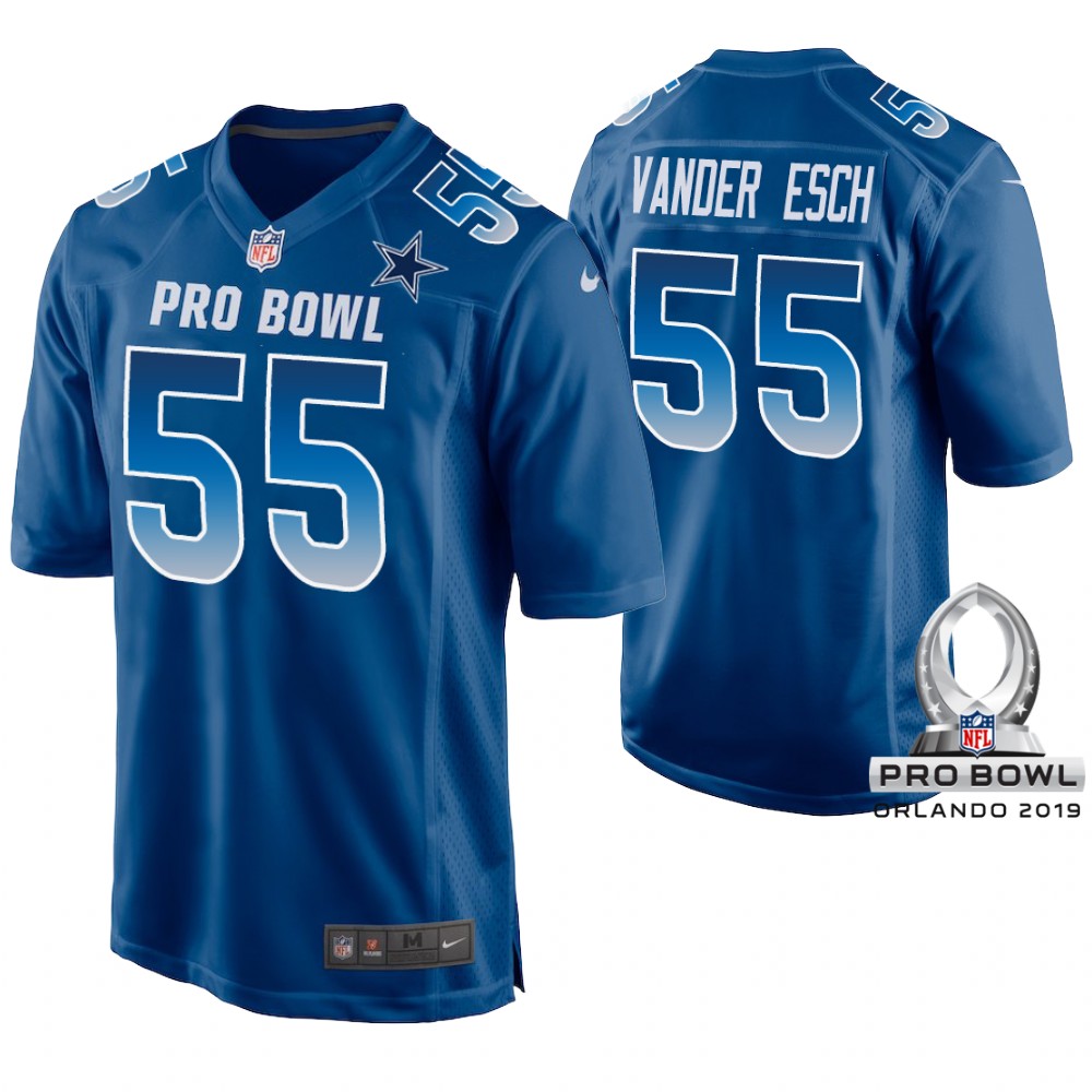 Nike NFC Cowboys 55 Leighton Vander Esch Royal 2019 Pro Bowl Game Jersey