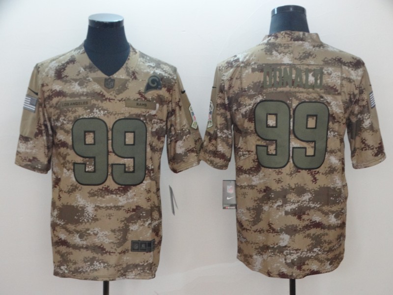 Nike Rams 99 Aaron Donald Camo Salute To Service Limited Jersey