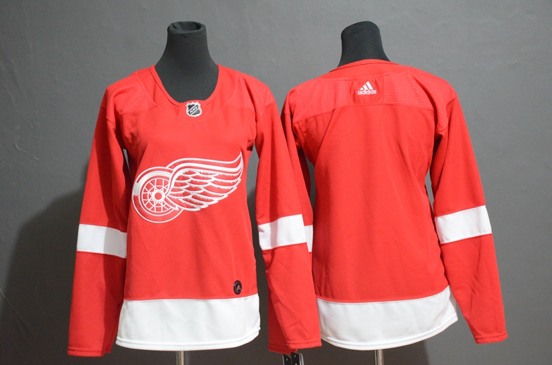 Red Wings Blank Red Women Adidas Jersey