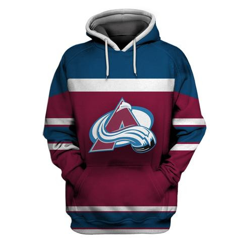 Avalanche Wine All Stitched Hooded Sweatshirt - Click Image to Close