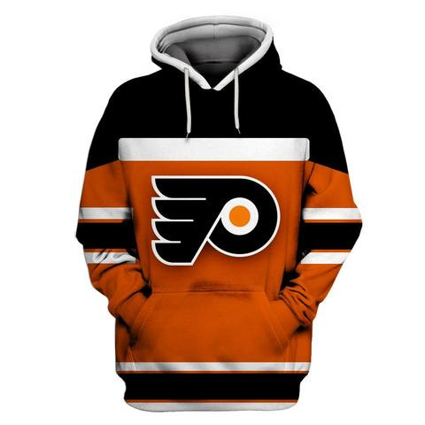 Flyers Orange Black All Stitched Hooded Sweatshirt