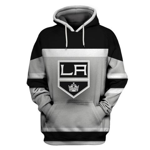 LA Kings Gray All Stitched Hooded Sweatshirt