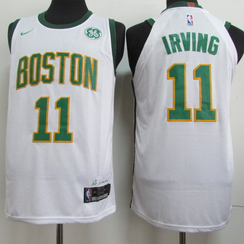 Celtics 11 Kyrie Irving White 2018-19 City Edition Nike Authentic Jersey