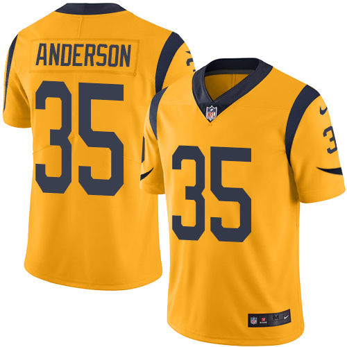 Nike Rams 35 C.J. Anderson Gold Color Rush Limited Jersey