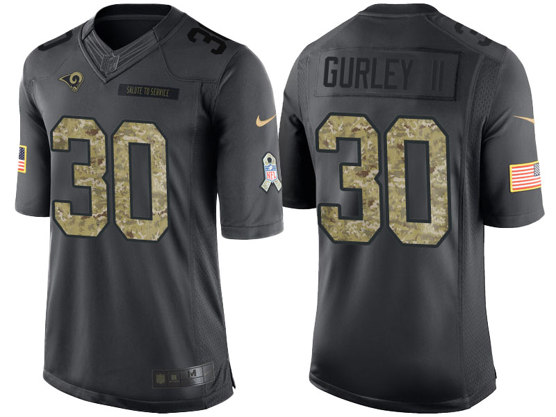 Nike Rams 30 Todd Gurley II Anthracite Salute To Service Limited Jersey