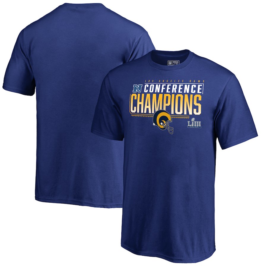 Los Angeles Rams NFL Pro Line by Fanatics Branded Youth 2018 NFC Champions Touchback T-Shirt Royal