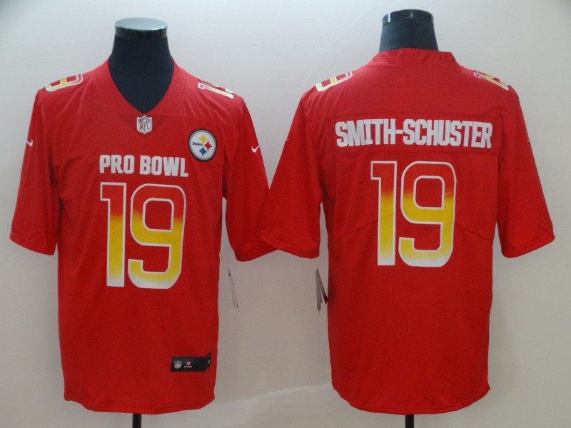 Nike AFC Steelers 19 JuJu Smith-Schuster Red 2019 Pro Bowl Game Jersey