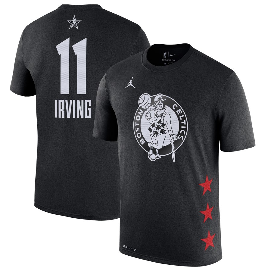 Celtics 11 Kyrie Irving Black 2019 NBA All-Star Game Men's T-Shirt